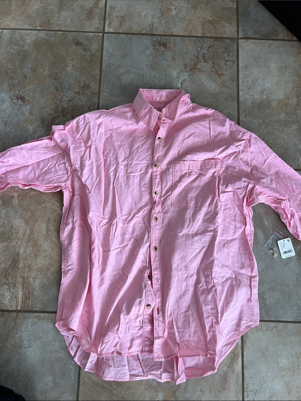 We The Free Men's Light Pink Casual Button-Down Shirt